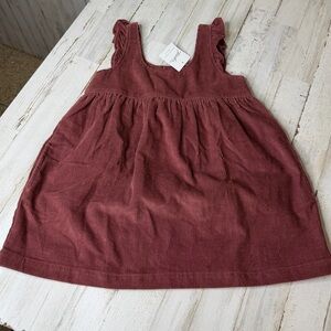 Pehr Corduroy Pinafore Dress in Mulberry